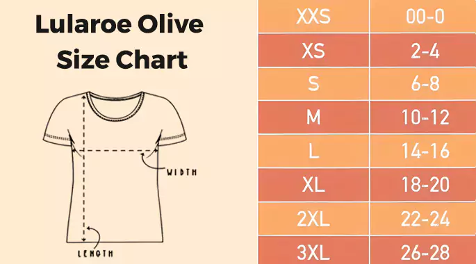 Lularoe Olive Size Chart